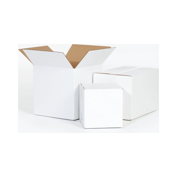 White 12 x 10 x 6" ECT-32 25 Pack Corrugated Cartons