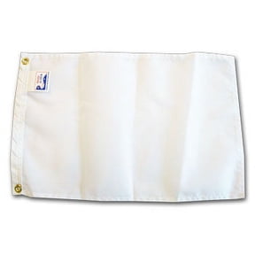 White - 12"x18" Solid Color Nylon Flag
