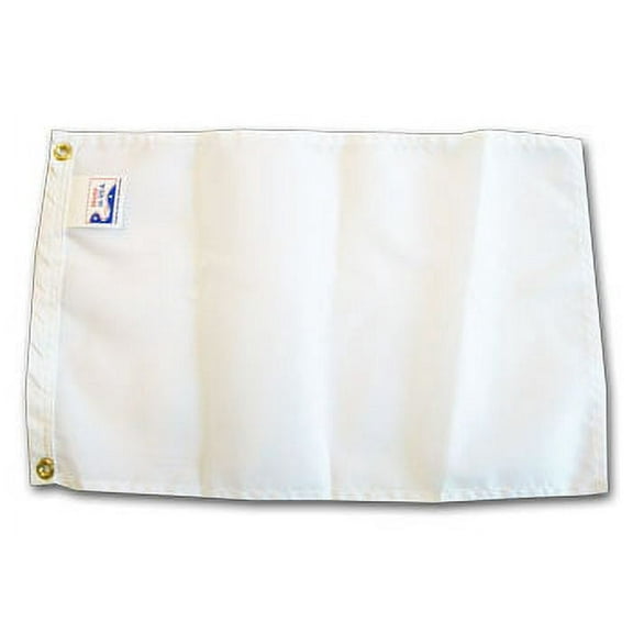 White - 12"x18" Solid Color Nylon Flag