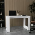 thumbnail image 1 of White 120 Desk - Modern Design, Compact, For Laptop Work, Rectangular Freestanding With Effortless Fold And Lock Mechanism Style, Compact Size, Simple Folding Locking Option, 1 of 4