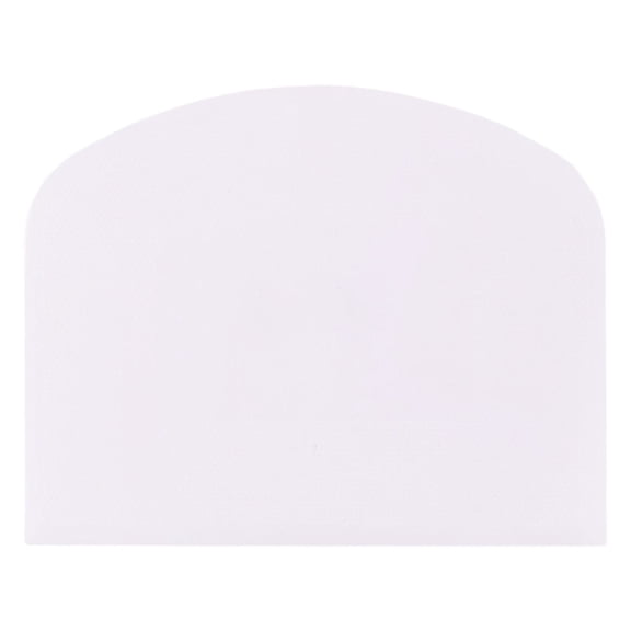 White 12x9cm PE Plastic Dough Scraper, Flexible Bowl Scraper & Cutter for Bread, Cake & Fondant Baking
