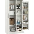 thumbnail image 1 of White 14 Freestanding Kitchen Cupboard With 2 Doors, Adjustable Shelves, Large Storage For Dining & Living Room Pantry Cabinet, 14, White, Creates More, 1 of 6