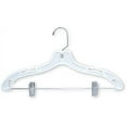 thumbnail image 1 of White 17" Plastic Suit Hanger w/Clips - Pack of 25, 1 of 1