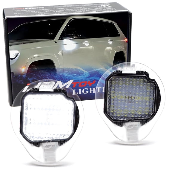 White 18-SMD Full LED Under Side Door Mirror Puddle Lights For Jeep 2014-2023 Cherokee (KL)