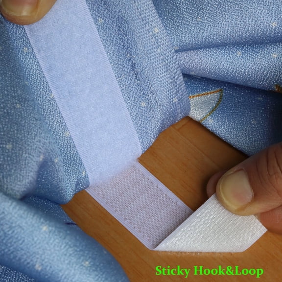 White 1M Heavy Duty Grid Adhesive Hook and Loop Tape - 25mm Wide Sticky Back Velcro for Crafts, Home Organizing (3.3ft)