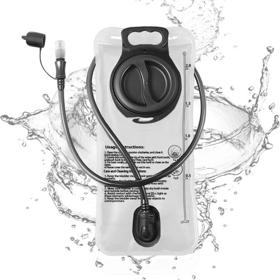 White 2.0L Hydration Bladder Quick Release Water Reservoir Leak Resistant Backpack Water Bag Camping Hiking Outdoor