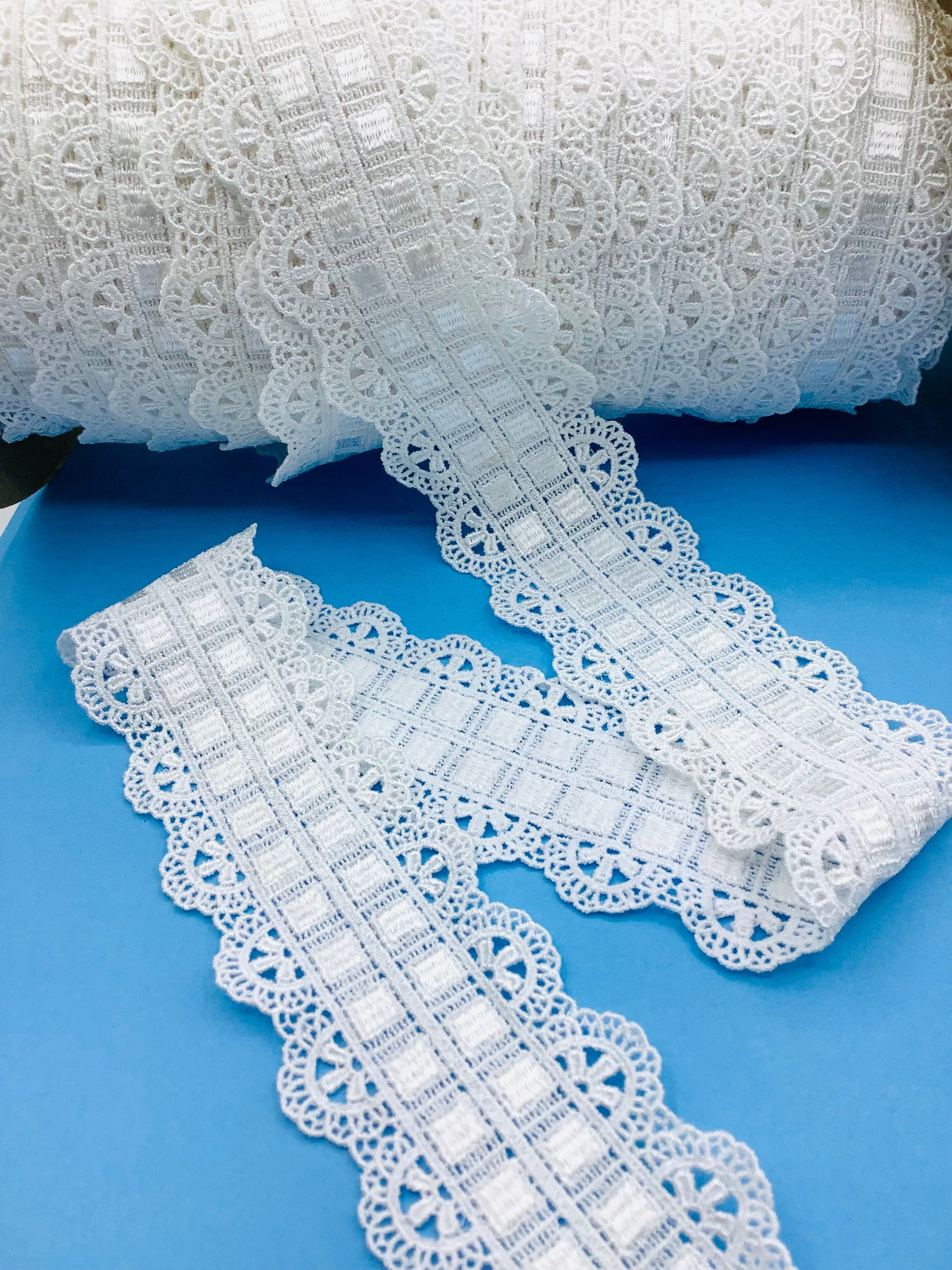 White 2-1/8" Venice Lace Galloon