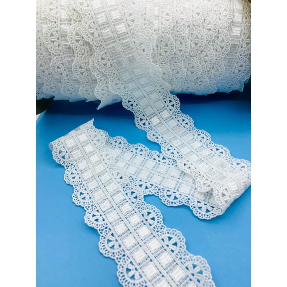 White 2-1/8" Venice Lace Galloon