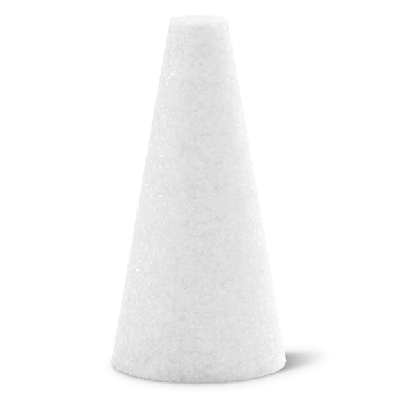 Floracraft White 2.75" x 6"  CraftFÅM Cone - Decorative Foam for DIY Decoration, Weddings, Birthdays, and Parties - Bulk 36 Pack