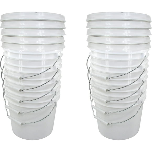 White 2 Gallon Bucket with Gamma Seal Lid (10)