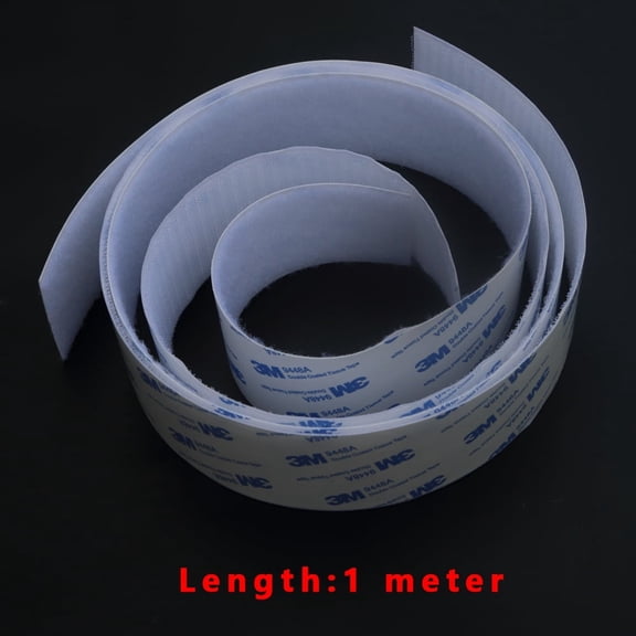 White 2-Inch Heavy Duty Sticky Back Tape - 3FT Strong Adhesive Hook and Loop for Home & Car DIY