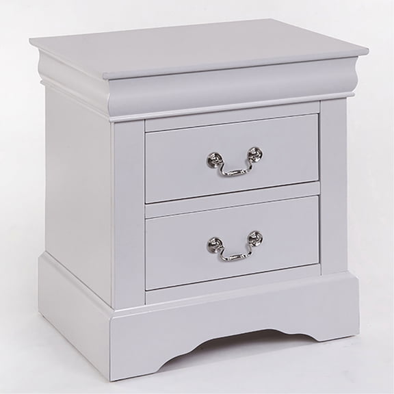 White 2 Nightstand For Bedroom - Metal Handles Add Elegance And Style In Build With Joints