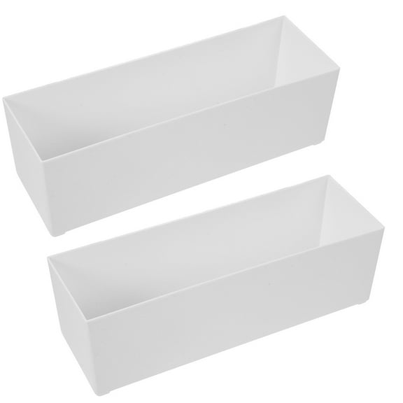 White 2-Pack PP Tea Bag Storage Box Organizer for Coffee Station, Party Accessories, Office and Kitchen Use