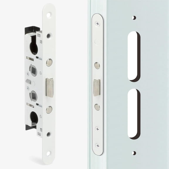 White 2 Point Bolt Mortise Lock Replacement for Pella Storm Doors