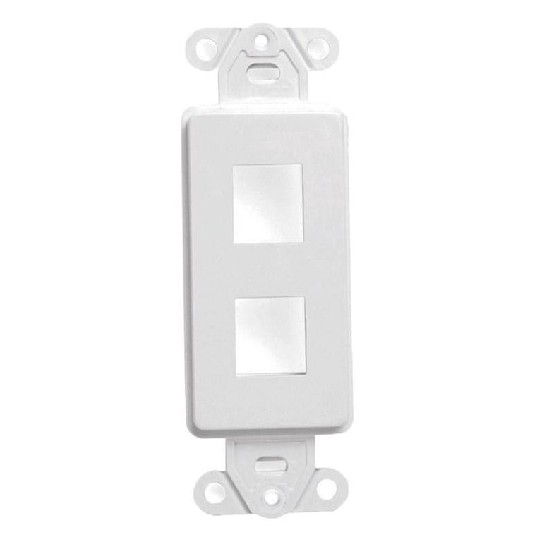 3-Port Keystone Wall Plate, UL Listed, Durable ABS Plastic, Single Gang Wall Plate For RJ45 Modular Jack And Inserts