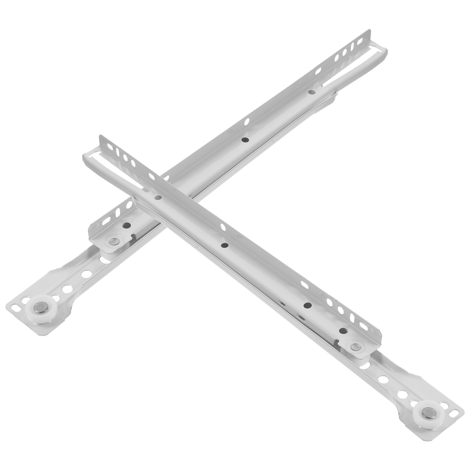 White 2 Sets Keyboard Tray Desktop Drawer Ball Bearings Scroll Wheel