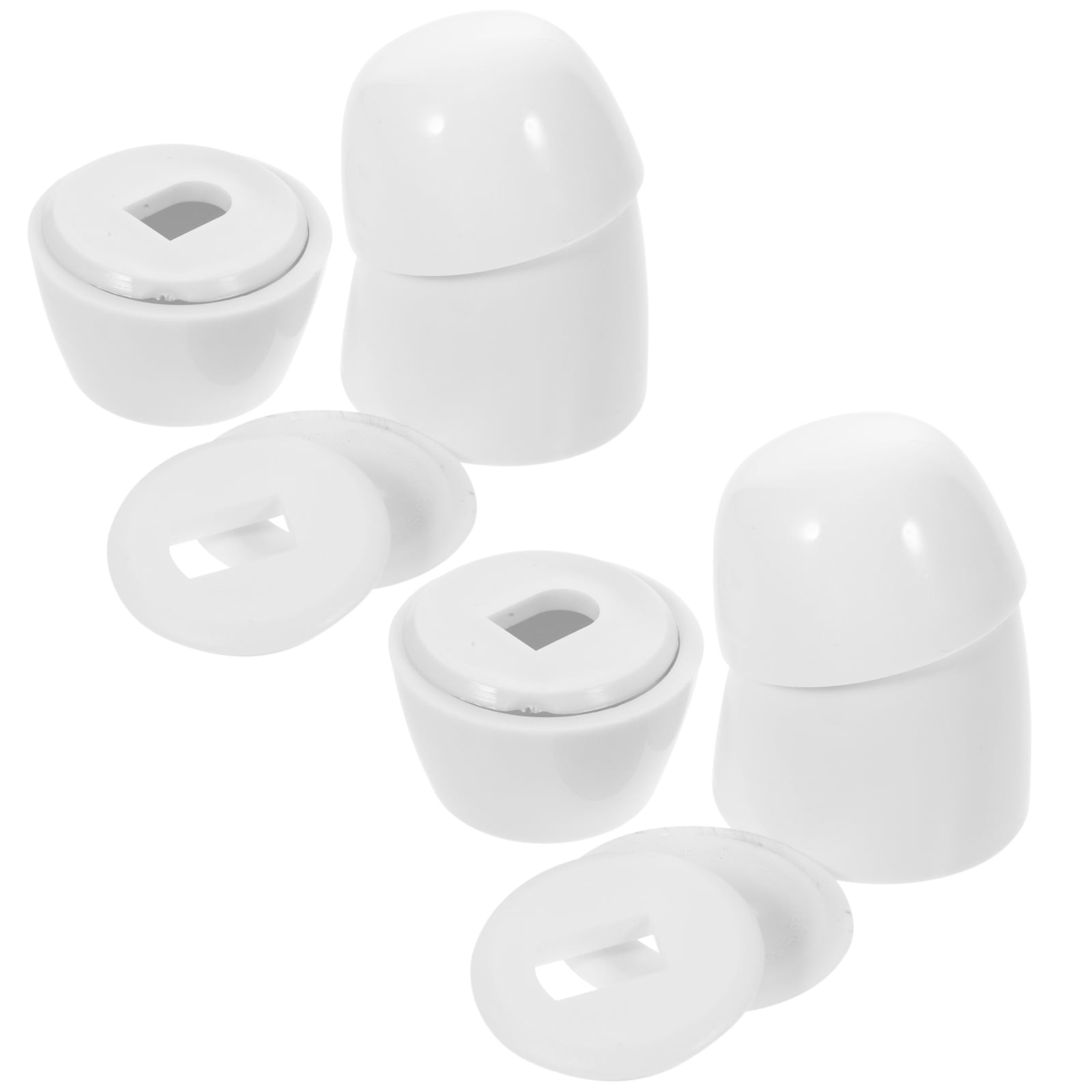 White 2 Sets Toilet Bowl Caps Covers Seat Hinge Bolt Bottom Screw