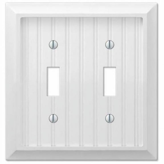 White 2-Toggle Wall Plate