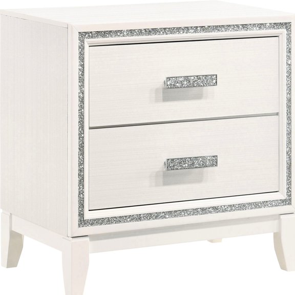 White 2-drawer - Ample storage for essentials - Bedroom use - Organized and accessible items