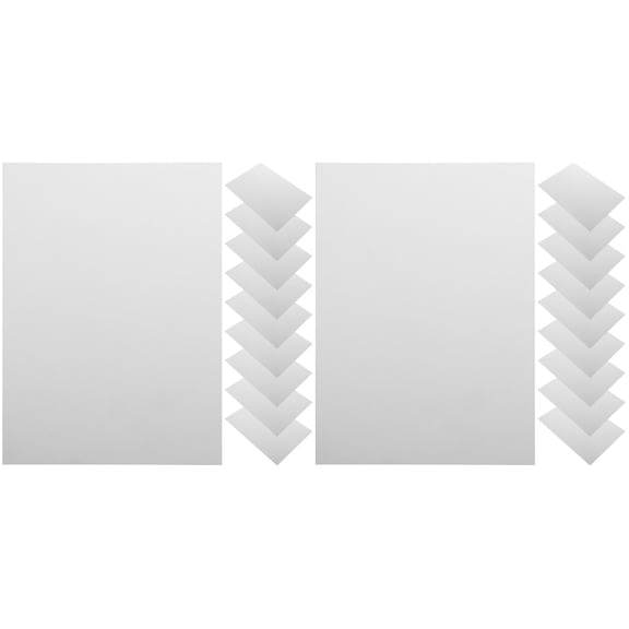 White 20 Pcs Pp Showcase Cabinet Protector Sheets A4 Plastic Translucent Material