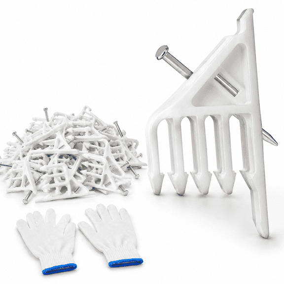 White 200 Pack Multi-Cable Staples Electrical Wire Stackers for Wiring Projects
