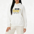 thumbnail image 1 of White 2026 Happy New Year Print Hoodie Sweatshirt Graphic Sweatshirt Holiday Countdown S-2XL Tops, 1 of 5