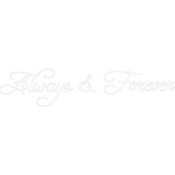 White 22" x5" Decaltor ALWAYS & FOREVER Quotes Sayings Words Art Decor Lettering Vinyl Wall Art Inspirational Uplifting