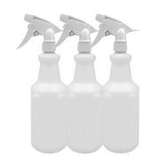 White 24 oz Empty Plastic Spray Bottle for Cleaning Solutions Measurements 3 Pack