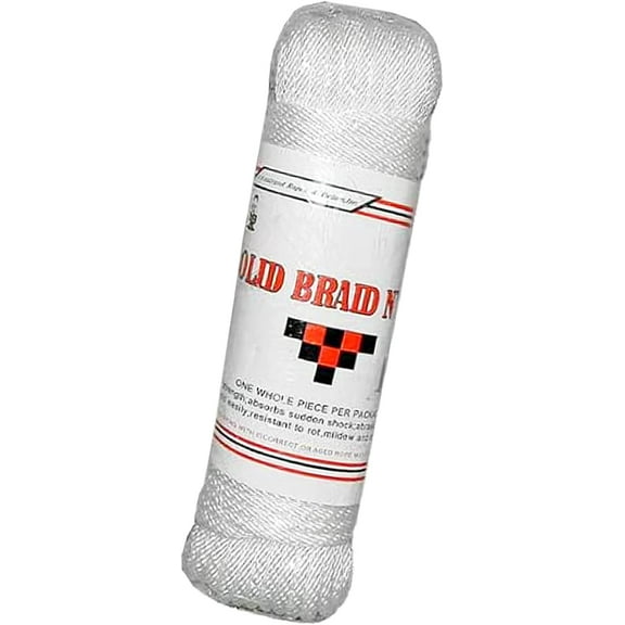 White .25-inch x 100-ft. Solid Braid Nylon Tetherball Rope