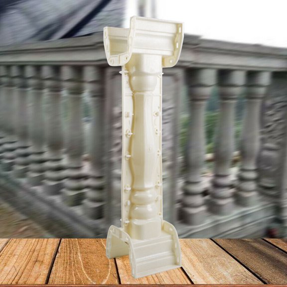 White 2Pcs 89cm Concrete Roman Column Mould Concrete Plaster Cement Casting Mold