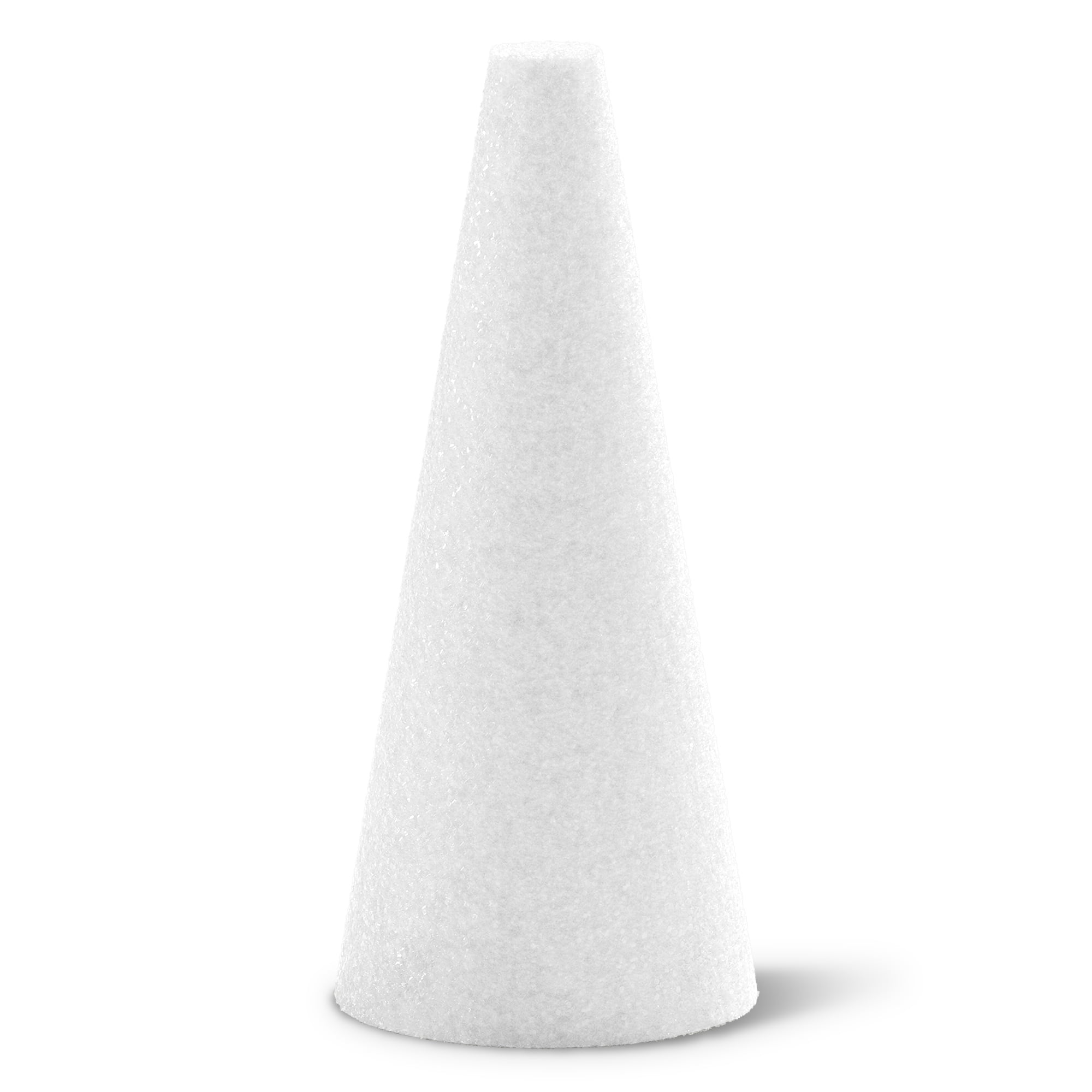 Floracraft White 3.7" x 8.9"  CraftFÅM Cone - Decorative Foam for DIY Decoration, Weddings, Birthdays, and Parties - Bulk 26 Pack