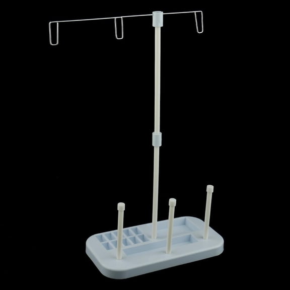 White 3 Cone Spools Embroidery Thread Holder Stand Sewing Machine Accessory