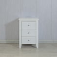 thumbnail image 1 of White 3-Drawer Nightstand with Charging Station, USB Ports & Power Outlets - Modern Wooden Bedside Table, End Table for Bedroom, Living Room, or Office, 1 of 6