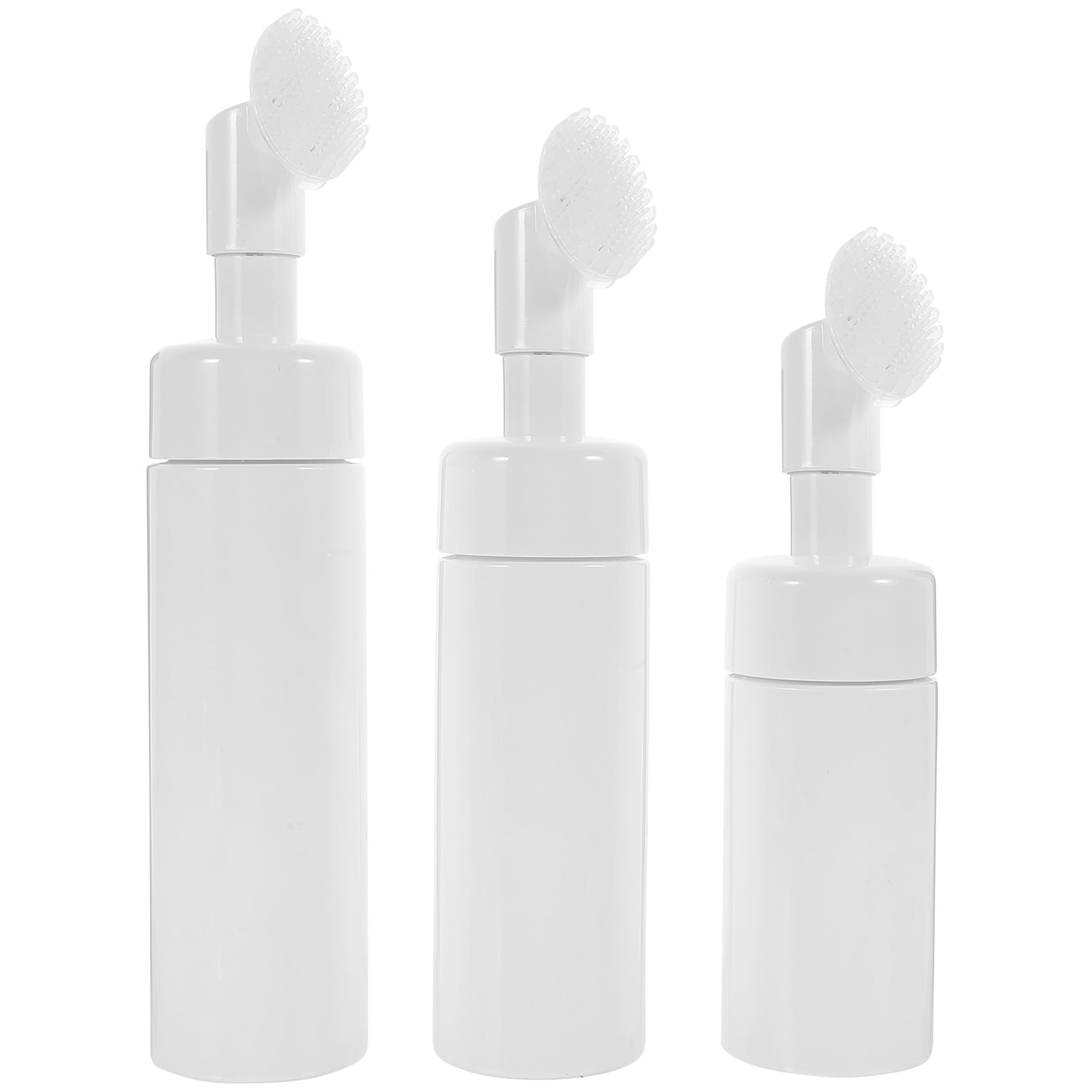 White 3 Pcs Facial Cleanser Small Dispensers Cleasing Milk Empty Bottle