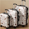 thumbnail image 1 of White 3-Piece Hardshell Luggage Set with Spinner Wheels, TSA Lock, Expandable Design, Durable ABS+PC Lightweight Suitcase for Travel, 1 of 10