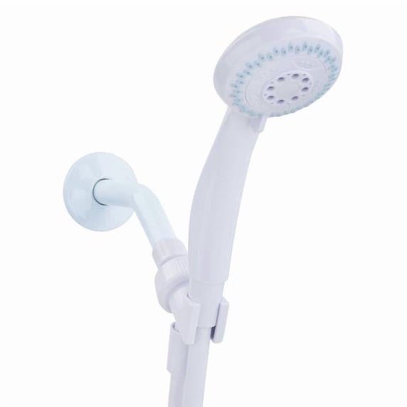 White 3 Settings Handheld Showerhead - 1.8 gpm