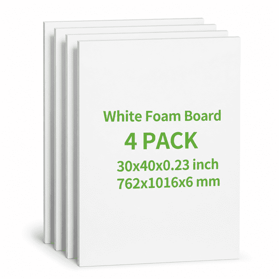 White 30"x40" Polystyrene Foam Board for Craft & School Projects