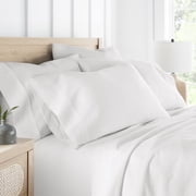 White 300TC Cotton Cooling Pillow Case Set, Standard/Queen, by Noble Linens