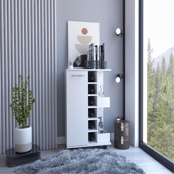 White 32" H - 2 Side Aluminum - Front Shelves - Lounge Area - Stylish Storage