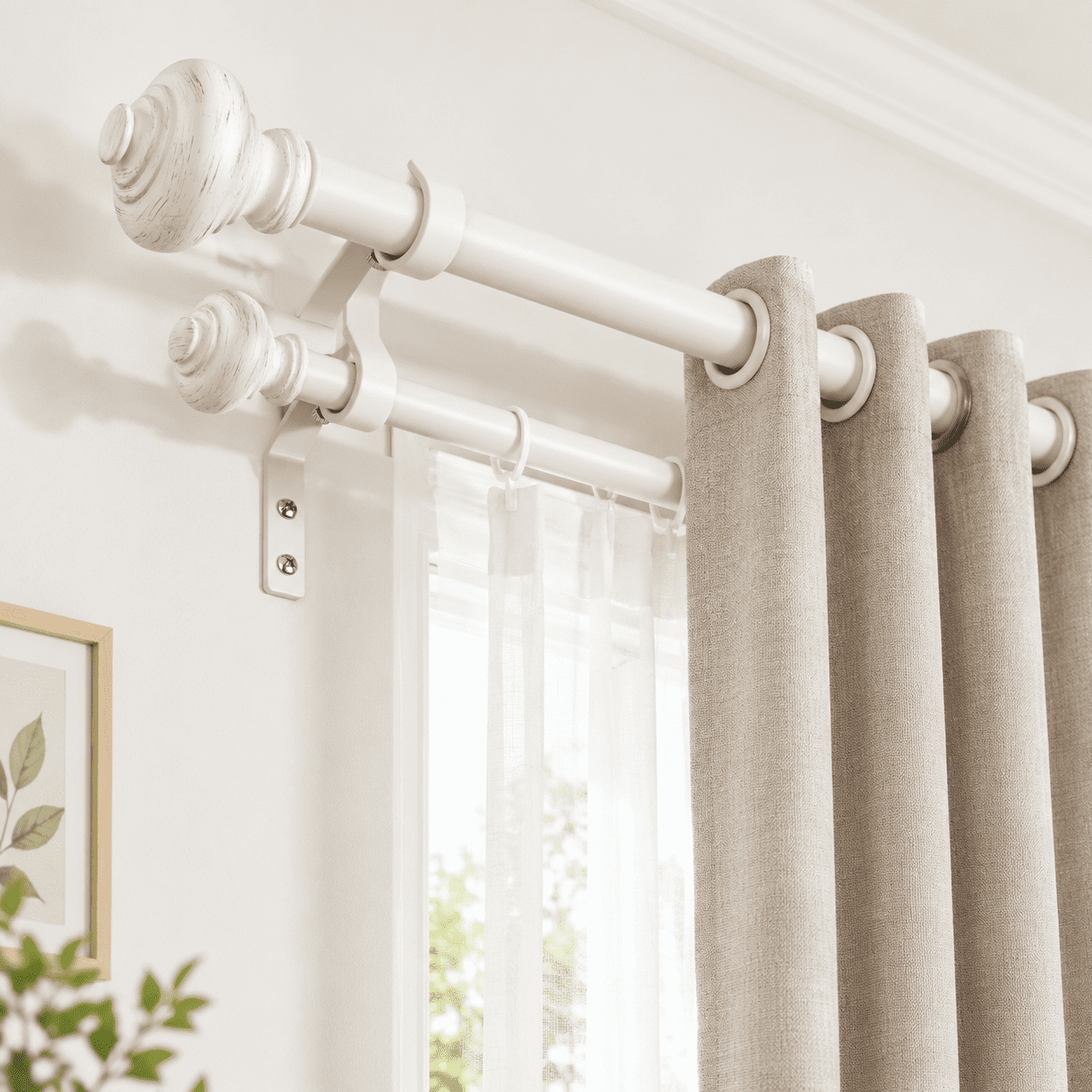 Window Grill Rods White 36