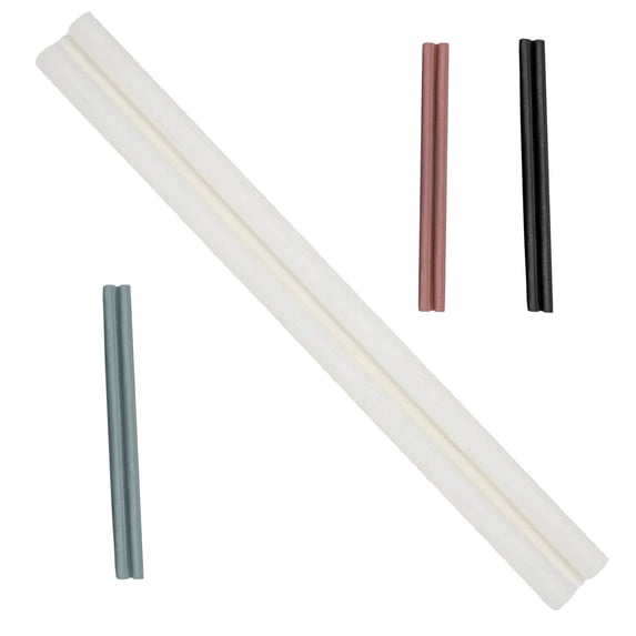 White 36 Inch Comfort 2 Sided Door Draft Stopper for Bottom of Door - Keeps Cold Air in & Heat Out 100% Sound Proofing Strip Gap Filler Quick Install Noise Blocker Sweep for Home