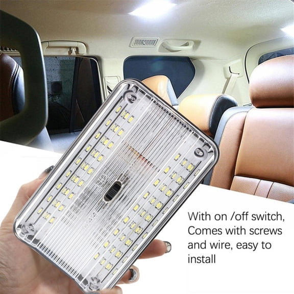 White 36 LED RV Car Interior Dome Roof Ceiling Reading Trunk Light Lamp 12V