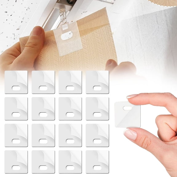 White 3CM Vertical Blind Repair Tabs, Self-Adhesive Vertical Blind Vane Replacement Parts, Vertical Blind Slats Repair Kit For Fixing Broken Vertical Blind Slats And Clips 16pcs
