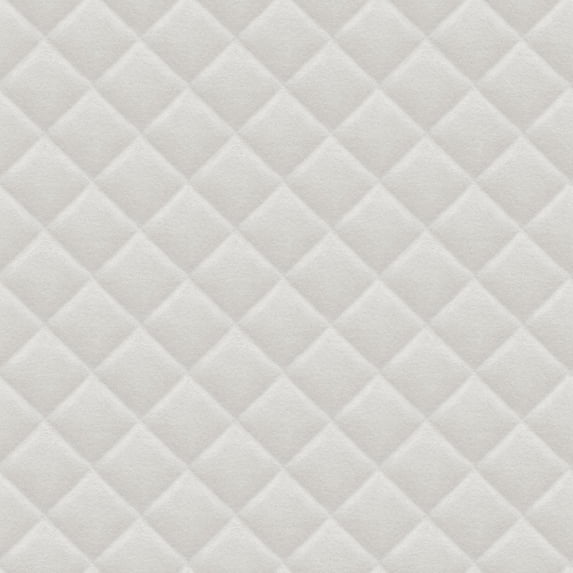 White 3D Cushion Geometric Wallpaper R8094