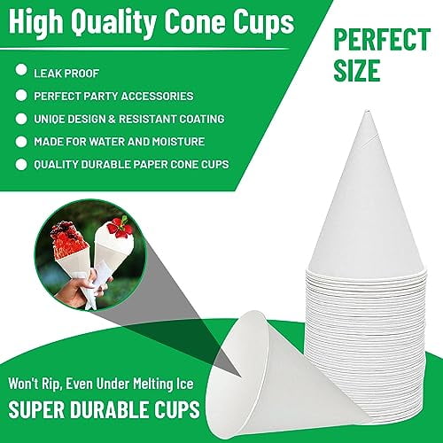 White 4.5 Oz Paper Cone snow Cups (5000, 4.5 oz) - Walmart.com