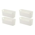 thumbnail image 1 of White 4 Pcs Shelf Decor Clear Makeup Organizer Multifunction Desktop, 1 of 6