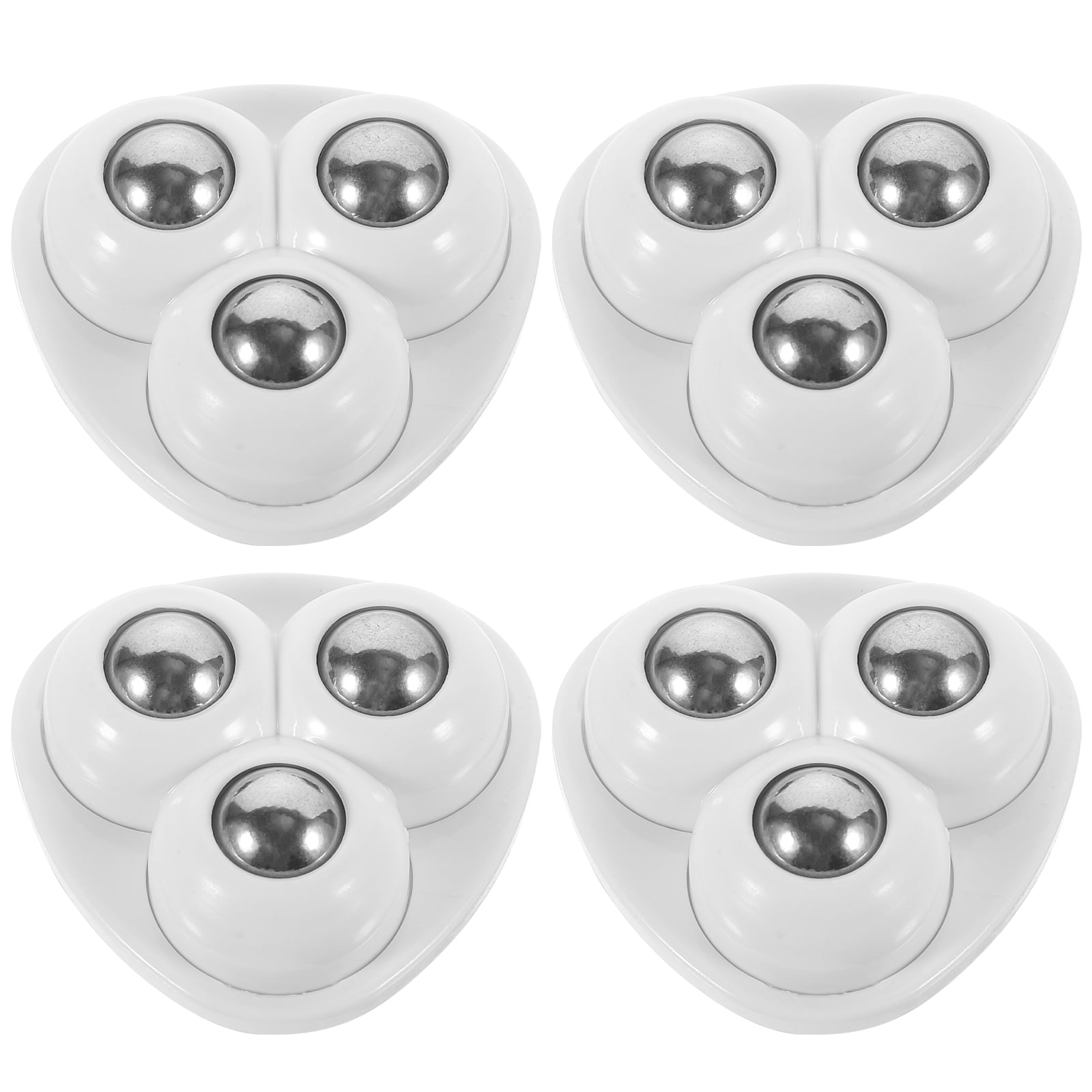 White 4 Pcs Swivel Casters Small Wheels for Appliance Pulley ...