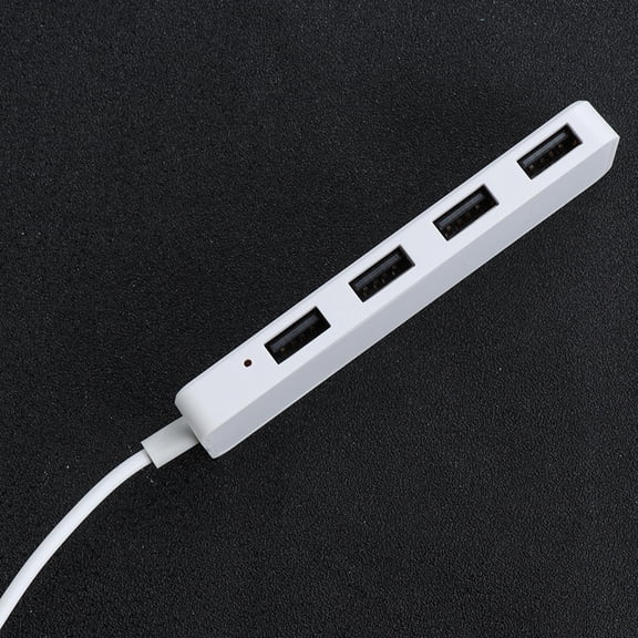 White 4 Ports Hub Converter USB 2.0 Adapter for Laptop Desktop Computer Charging