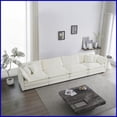thumbnail image 1 of White 4-Seater Chenille Modular Sofa - Free Combination, Comfy for Living Room, 1 of 8