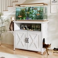 thumbnail image 1 of White 40-50 Gallon Aquarium Stand with Cat Litter Box Enclosure, 1 of 9